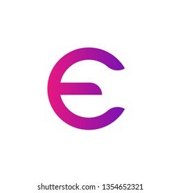 Letter E logo design template element. Minimal unique modern creative trendy business initial based icon logo. Vector illustration. Abstract template. Creative letter.