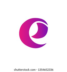 Letter E logo design template element. Minimal unique modern creative trendy business initial based icon logo. Vector illustration. Abstract template. Creative letter.