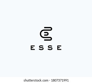 Plantilla de diseño de logotipo de carta E