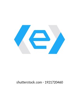 Letter E logo design template elements