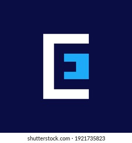 Letter E logo design template elements