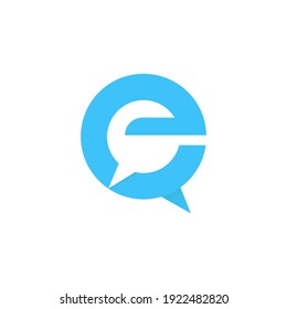 Letter E logo design template elements