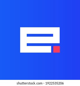 Letter E logo design template elements