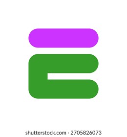 Letter E logo. Logo design. Template elements. Geometric abstract logo