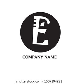 letter E logo design vector icon template