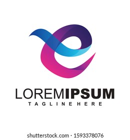 Letter E Logo Design Vector Illustration