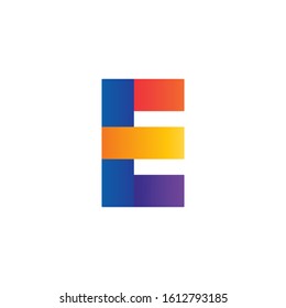 letter E logo design vector illustration
