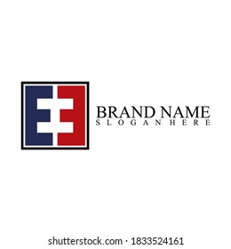 letter e and e logo design vector