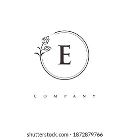 letter E logo design vector