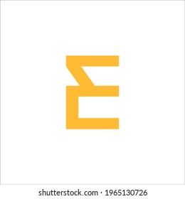 letter E logo design vector sign