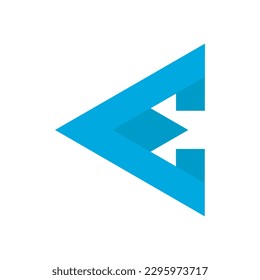 letter E logo design vector.
