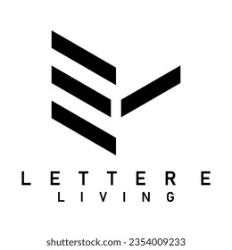 letter E logo design vector art
