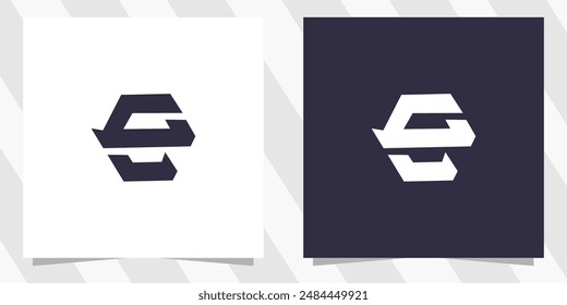 Letter e logo design vector