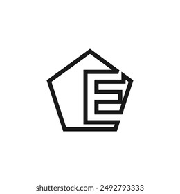 Letter E logo design vector with universal form and creative idea