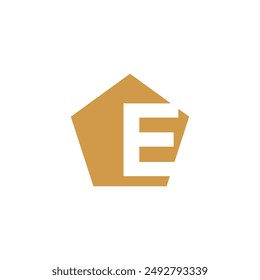 Letter E logo design vector with universal form and creative idea