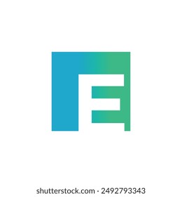 Letter E logo design vector with universal form and creative idea