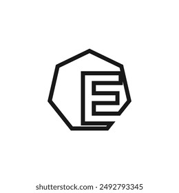 Letter E logo design vector with universal form and creative idea