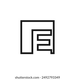 Letter E logo design vector with universal form and creative idea