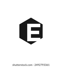 Letter E logo design vector with universal form and creative idea