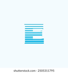 Letter e logo design vector