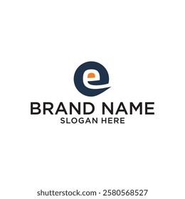 Letter E logo design vector