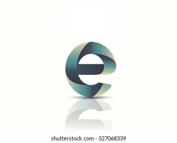 Letter E. Logo design. Vector illustration