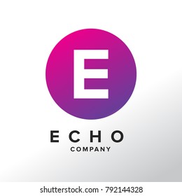 Letter E Logo. E Letter Design Vector with Circle.