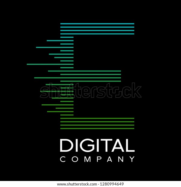 Letter E logo design vector template, fast speed\
technology moving, quick energy symbol. This logo is suitable for\
digital, techno.