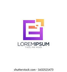 Letter E Logo Dsign Vector Template