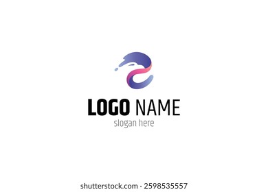 letter e logo with eagle combination splash effect in 3d design style