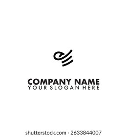 Letter e logo for eagle line style