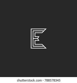 Letter E Logo Elegant Monogram Thin Stock Vector (Royalty Free ...