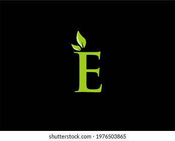letter E logo environment concept. exclusive design. logo icon Leaf, luxury and modern concept