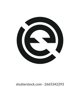 Plantilla de diseño exclusivo del logotipo de la letra E 