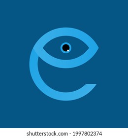 El logotipo de la letra e con un icono visual es sencillo y moderno, perfecto para una identidad de marca personal.