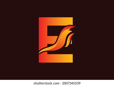 Letter E Logo Fire Flame Shape Stock Vector (Royalty Free) 2007345539 ...