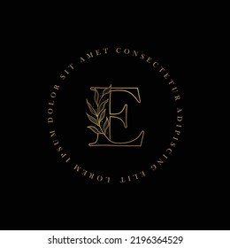 letter E logo floral logo design. logo for women beauty salon massage cosmetic or spa brand