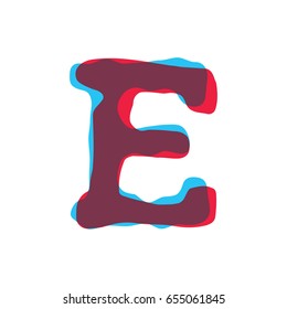 Letter E logo formed by colorful overlay technique. Letter font style vector illustration, vector element for application icon, t-shirt or card, number, counting, count