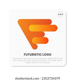 logotipo de letra e con tema futurista