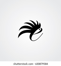 letter e logo, icon animal
