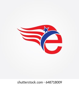 letter e logo, icon company