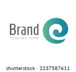 Letter E logo icon design template elements. Gradient green initial letter E or C logo. Usable for Branding and Business Logos.

