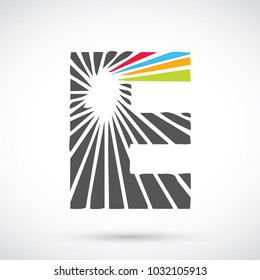 Letter E logo icon design template elements