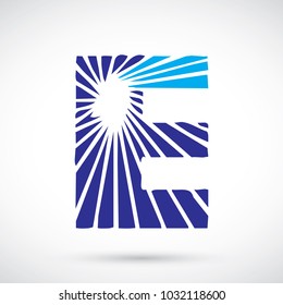 Letter E logo icon design template elements