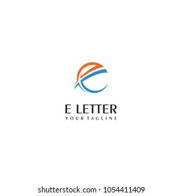 Letter E logo icon design template elements