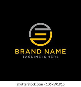 Letter E logo icon design template elements - vector sign. Business card templates.