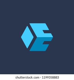 Letter E logo icon design template elements
