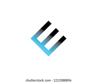 Letter E logo icon design template elements