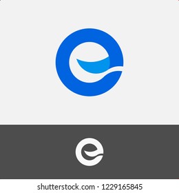 Letter E logo icon design template elements