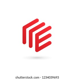 Letter E logo icon design template elements